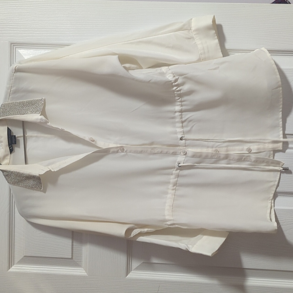 Armani exchange blouse with chain collar